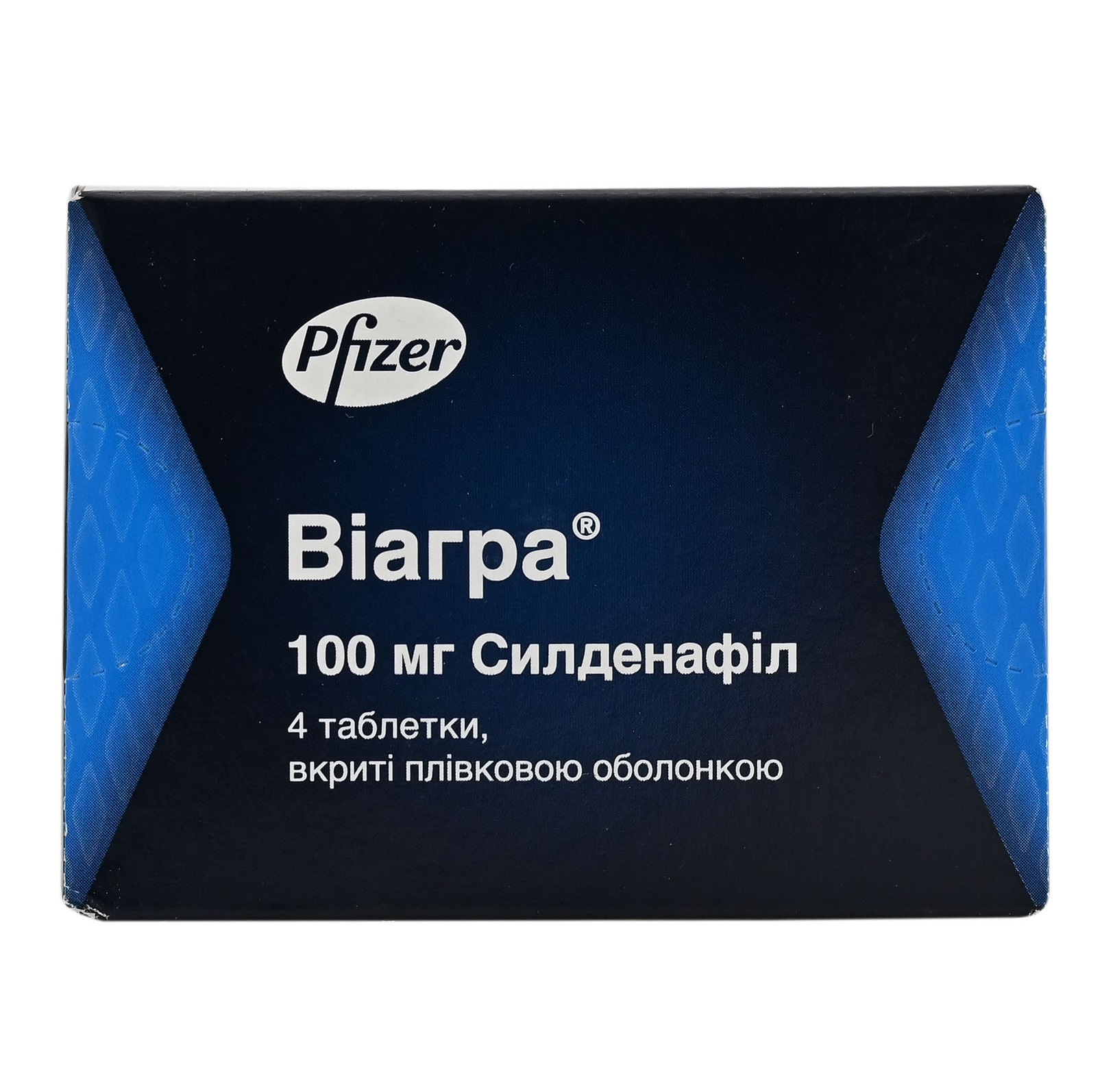 Виагра, 100 мг, таблетки, покрытые пленочной оболочкой, 1 шт.