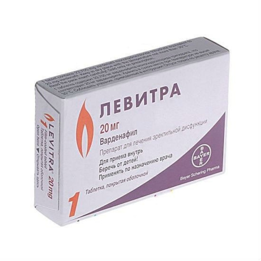 Левитра, таблетки покрыт.плен.об. 20 мг 1 шт - купить, цена и отзывы.